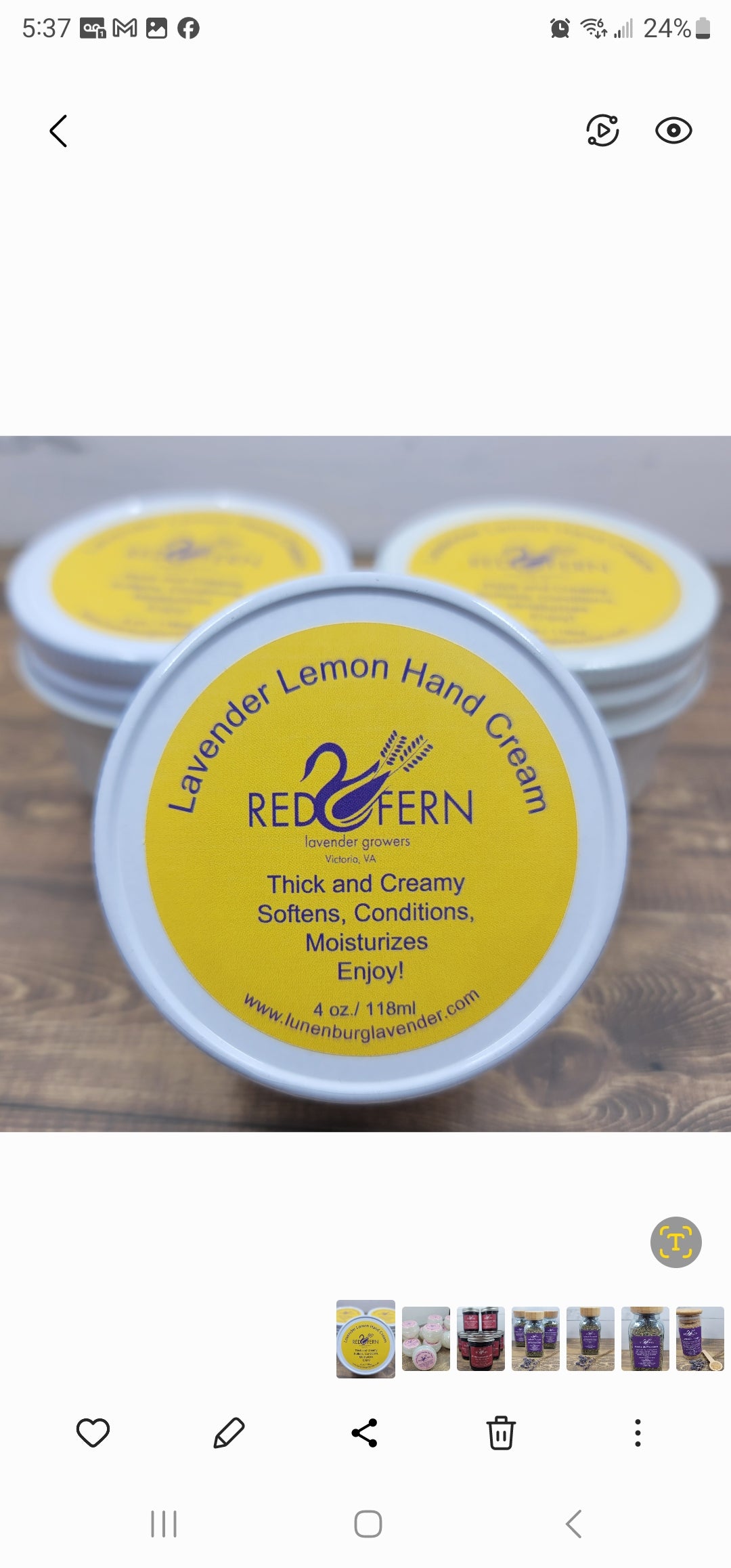 Hand Cream Lavender Lemon